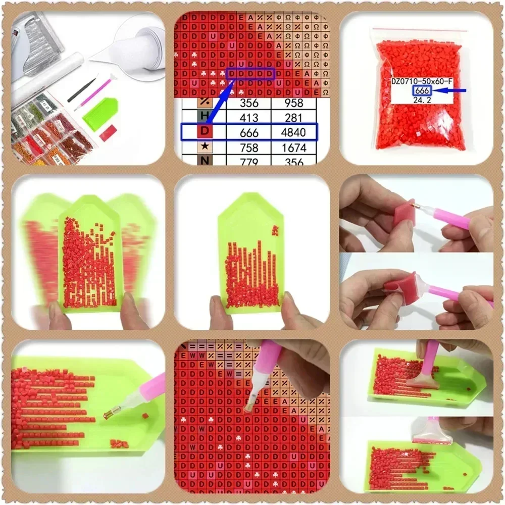 1 Buah Lukisan Berlian 5D Kart - Resin Art Wall Decor ulasan dan harga
