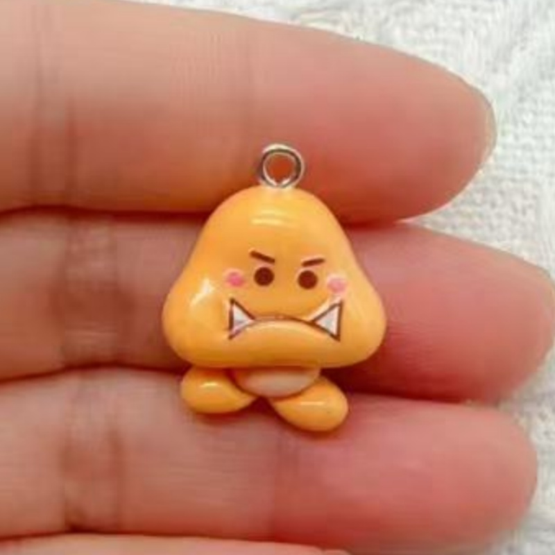 10 buah liontin kartun resin,  - Resin Art Earrings ulasan dan harga