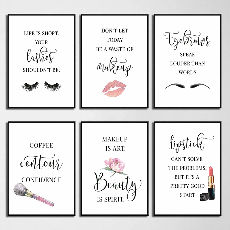 Poster Kutipan Makeup Bulu Mat - Resin Art Quotes ulasan dan harga