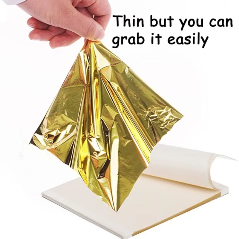 100pcs Kertas Foil Imitasi Ema - Resin Art For Wedding Gift ulasan dan harga