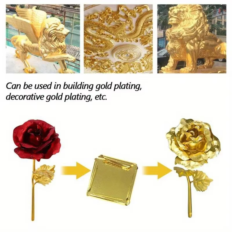 100pcs Kertas Foil Imitasi Ema - Resin Art For Wedding Gift ulasan dan harga
