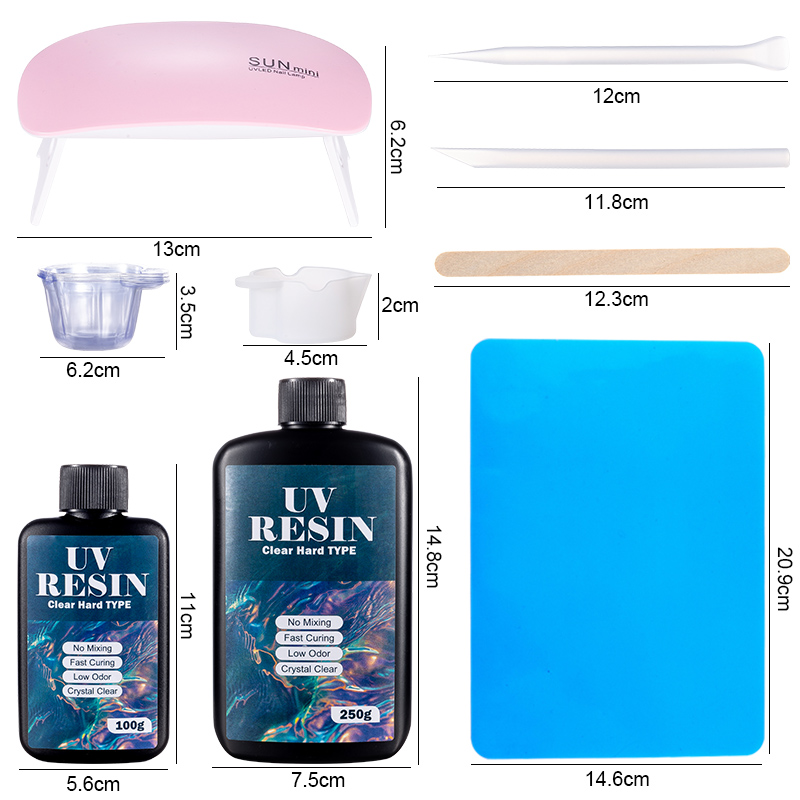 100g/250g bening Resin UV tipe - Uv Resin Clear Hard ulasan dan harga