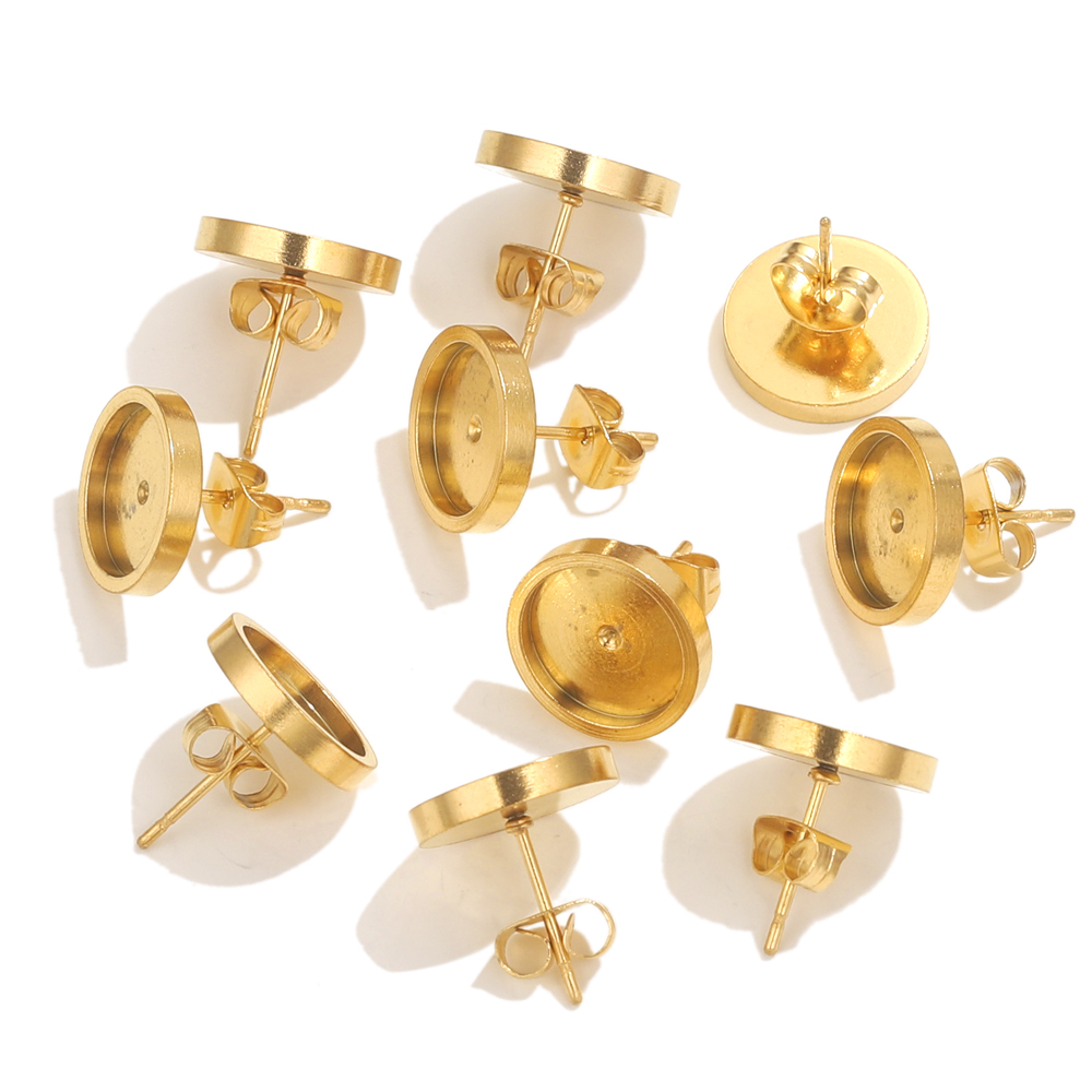10 Buah Anting Emas Baja Tahan - Resin Art Earrings ulasan dan harga
